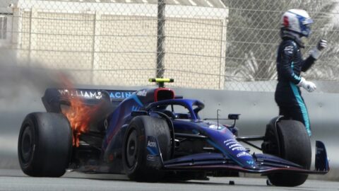 Έπιασε φωτιά η Williams του Λατίφι στο Μπαχρέιν! (vids)