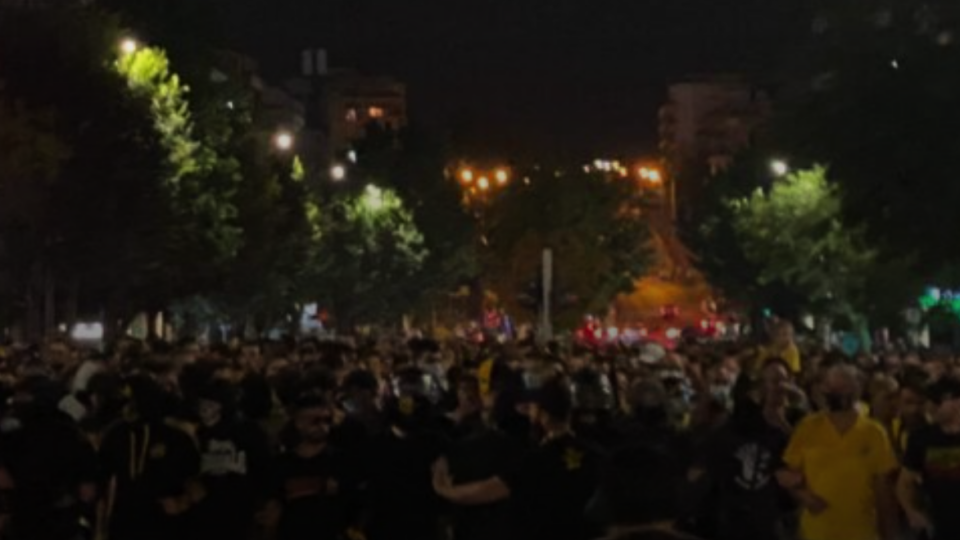 Ειρηνική διαμαρτυρία των οπαδών του Άρη στη Θεσσαλονίκη
